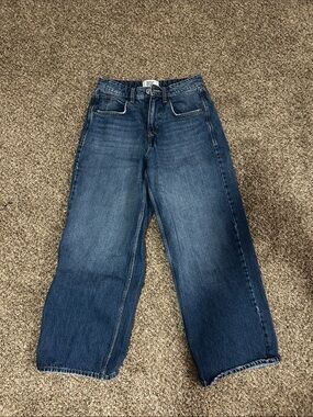 Urban Outfitters Wide-Leg Jeans in Dark Blue Wash